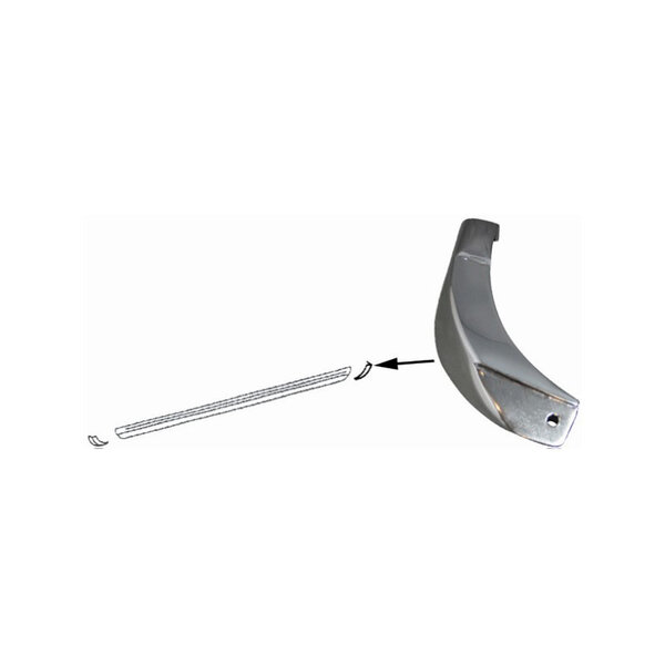 End piece for rocker panel decor, left front, right rear (Porsche 911 - 1970-1973 / Porsche 911/912 - 1965-1969)
