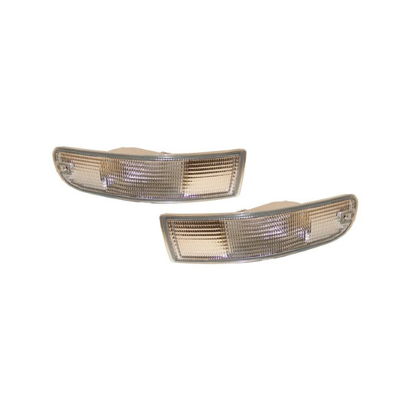 Turn signal light set, front, crystal, with E-mark (Porsche 911 - 1994-1998)