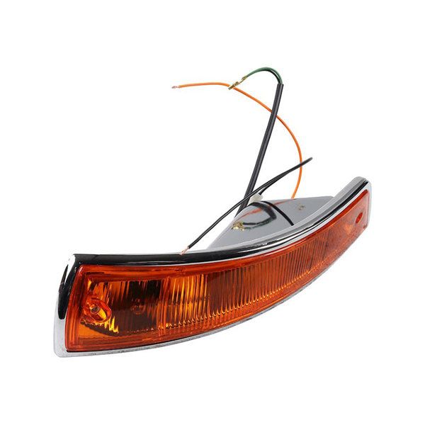 Turn signal light, complete with housing and rubber seal, yellow, left (US vers.). With SAE approval (Porsche 911/912 - 1965-1969)