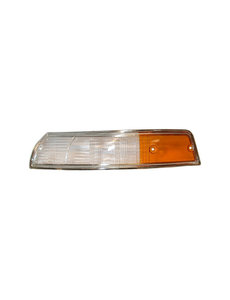  Turn signal light lens, front, EU, chrome rim, white/yellow, left, with E-mark (Porsche 911 - 1970-1973)