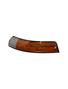  Turn signal light lens, front, EU, black rim, left, with E-mark (Porsche 911 - 1970-1973)