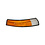 Turn signal light lens, front, EU, black rim, right, with E-mark (Porsche 911 - 1970-1973)