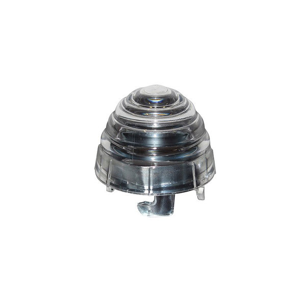 Turn signal lens, round, front, clear, without E-mark (Porsche 356 - 1950-1965)