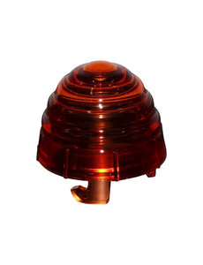  Turn signal lens, round, front, yellow, without E-mark (Porsche 356 - 1950-1965)