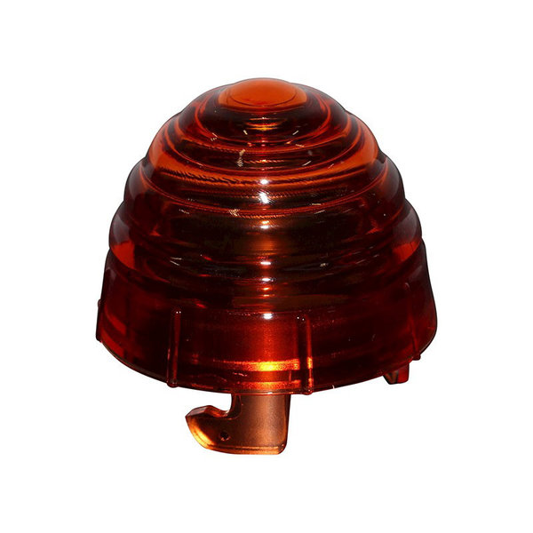 Turn signal lens, round, front, yellow, without E-mark (Porsche 356 - 1950-1965)