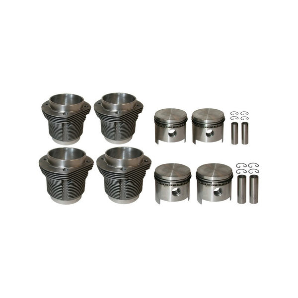 Piston and cylinder set, bore 93.0 mm, stroke 66.0 mm, upper 105 mm, lower 100 mm, CLASSIC (Porsche 914 - 1970-1976)