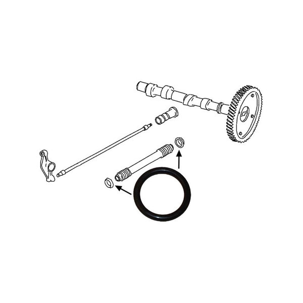Rubber seal for push rod tube, 21.3x3.5 mm (Porsche 914 - 1970-1976)