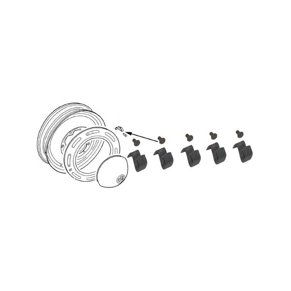 Springs with rivets for hub cap (Porsche 356 - 1950-1965)