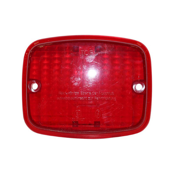 Lens for fog lamp, red, without E-mark. NOT STREET LEGAL IN EU (Porsche 911 - 1974-1986 / Porsche 911/912 - 1965-1969 / Porsche 914 - 1970-1976)