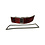 Tail light, US version, with housing and rubber seal, red/clear/red, right, without E-mark (Porsche 912 - 1965-1969)
