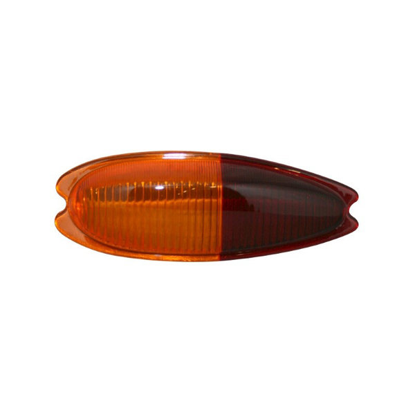Lens for tail light, left, without E-mark (Porsche 356 - 1950-1965)