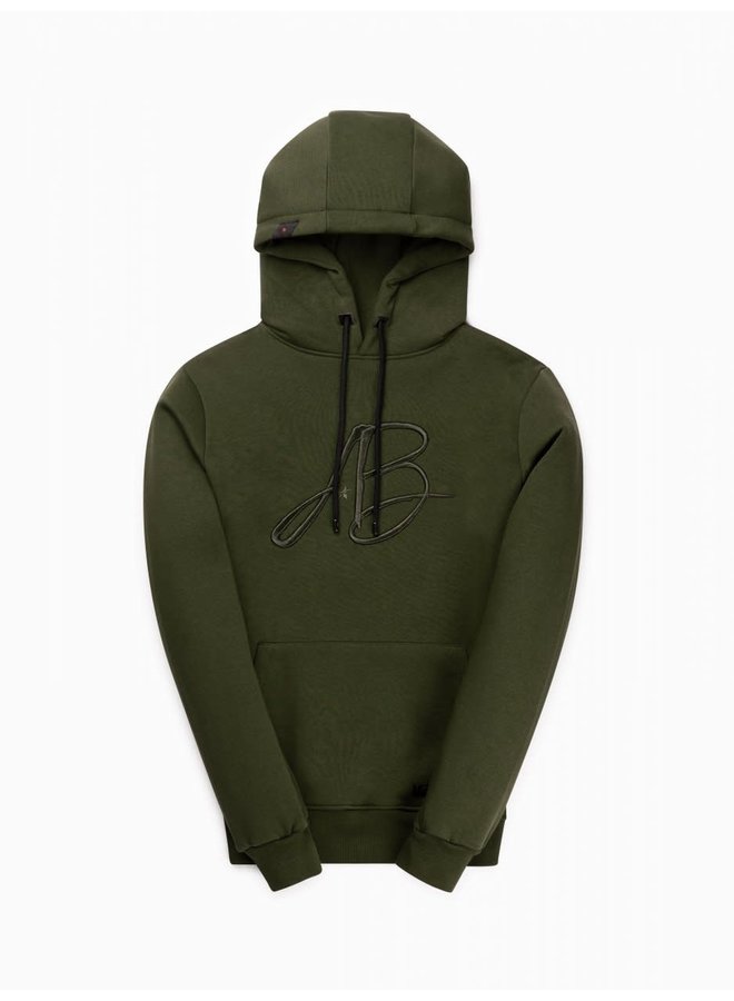 Embroidered Signature Hoodie Green