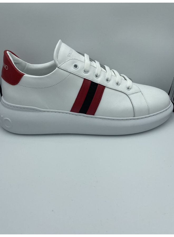 Sneaker Calf White/Red