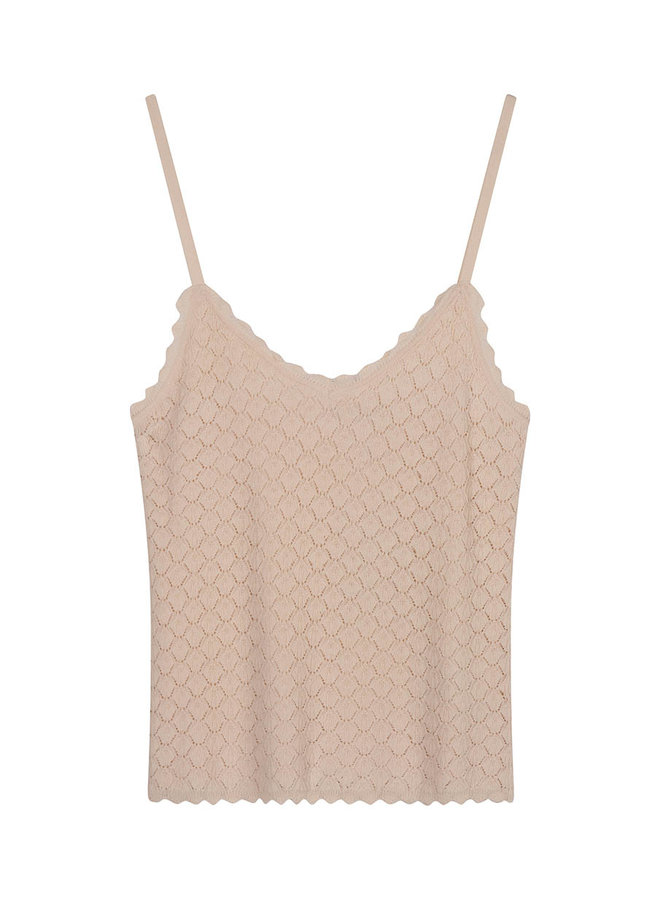 Camisole pointelle natural top