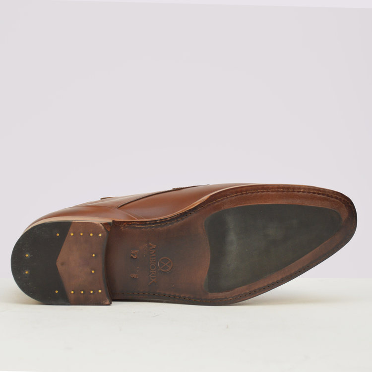 Ambiorix ZENOBI SADDLE CALF MID BROWN  813-8 GDY/MID53% INSERT VIA SS
