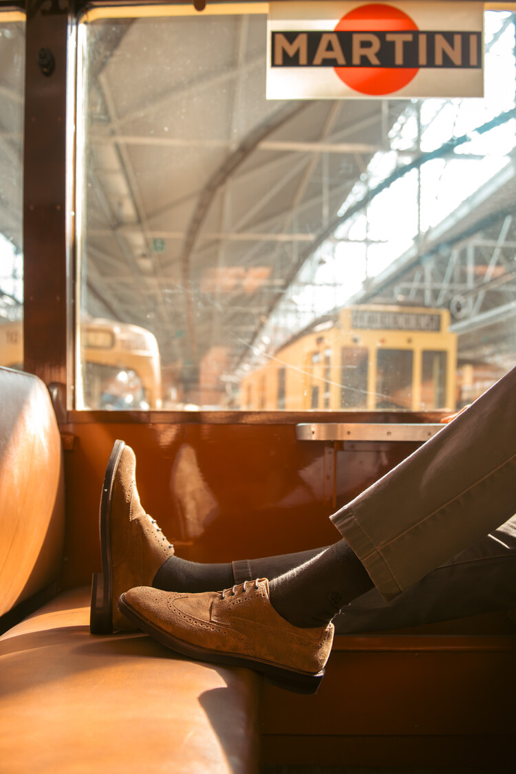 Ambiorix LARGO SUEDE  CACAO 878 -8 GOLFER BROWN A156