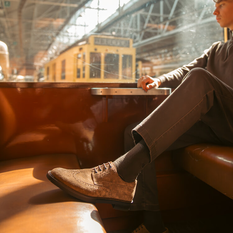 Ambiorix LARGO SUEDE  CACAO 878 -8 GOLFER BROWN A156