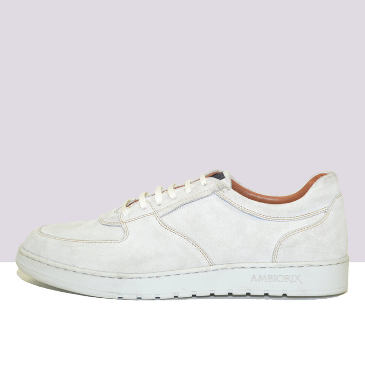 Ambiorix LUCAS SUEDE SENSO BIANCO+SUEDE FL BLUE 4105 GIORDAN WHITE