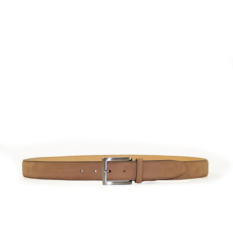 Ambiorix BELT R02 NABUK BRUSH TOBACCO 35MM GESP G01/LOGO IN LINING