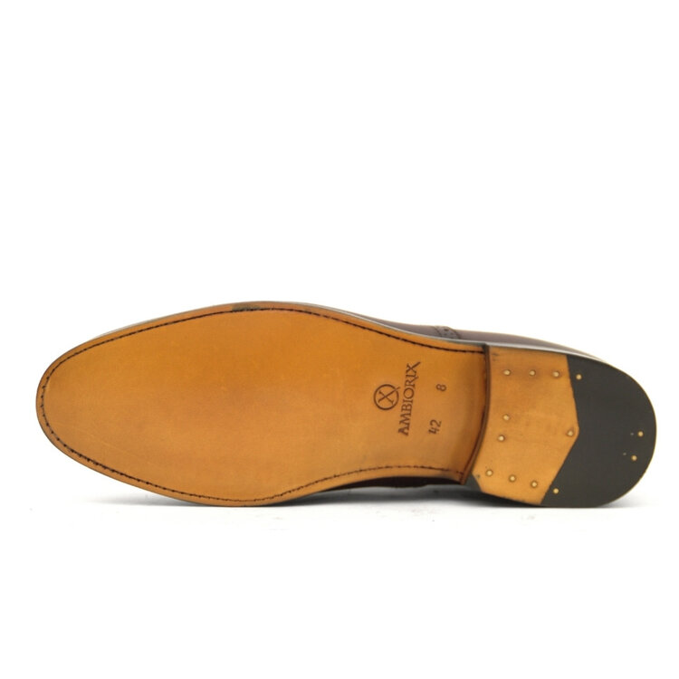 AMBIORIX TOBIAS SADDLE CALF BURGUNDY 898-8 GDY/SGL LTH