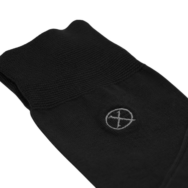 Ambiorix Black mercerised cotton socks