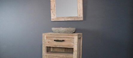 Teak-Badmöbel für kleines Bad und Gäste-WC