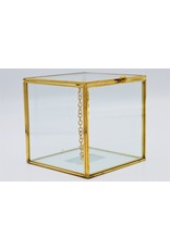 . Display box gold  large 10x10x10 cm (LxWxH)