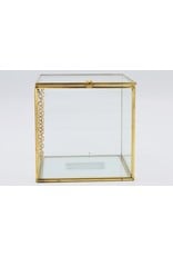 . Display box gold  large 10x10x10 cm (LxWxH)