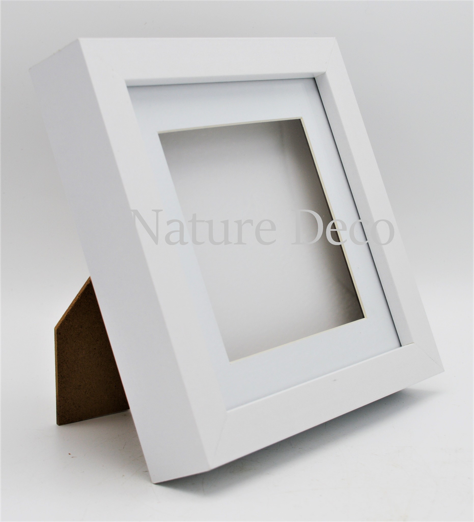 Luxury 3D frame medium white 17x17cm - Nature Deco
