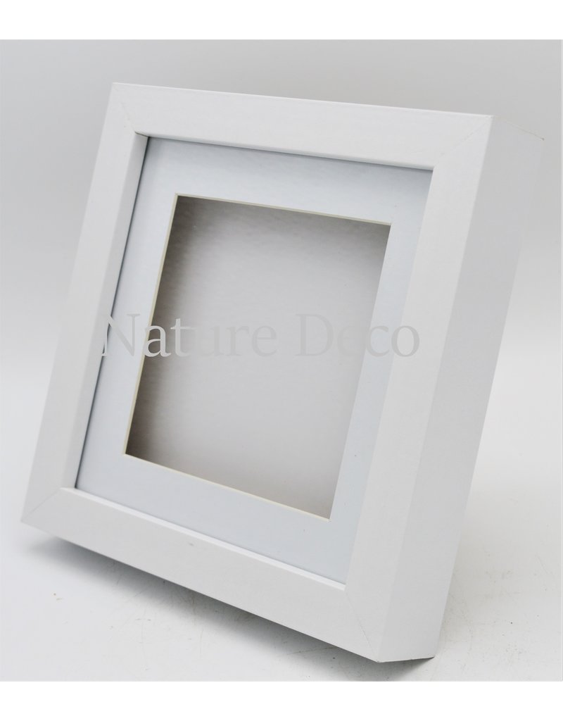 Nature Deco Luxury 3D frame medium white 17x17cm