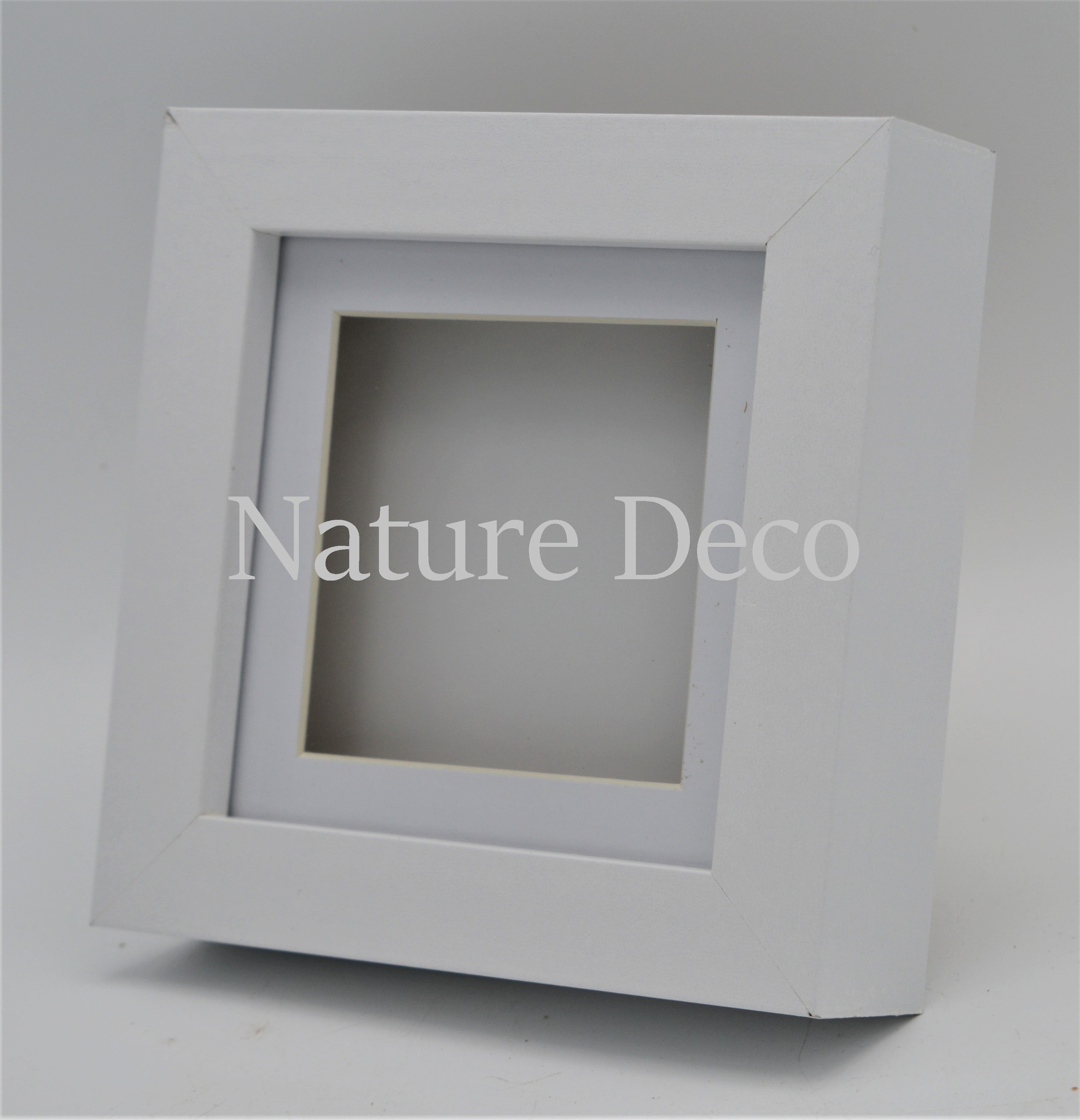 dichtheid Kind historisch Luxe 3D lijst klein wit 12 x 12cm - Nature Deco