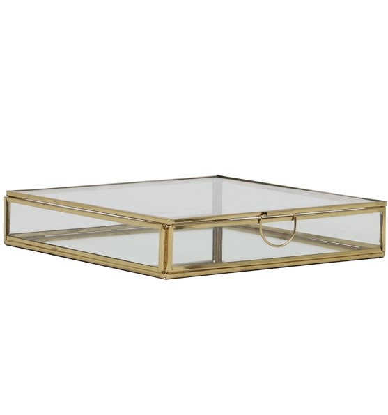 Display box gold 20x20x4cm Nature Deco