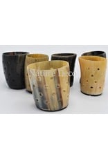 . Horn tea light holder with dots