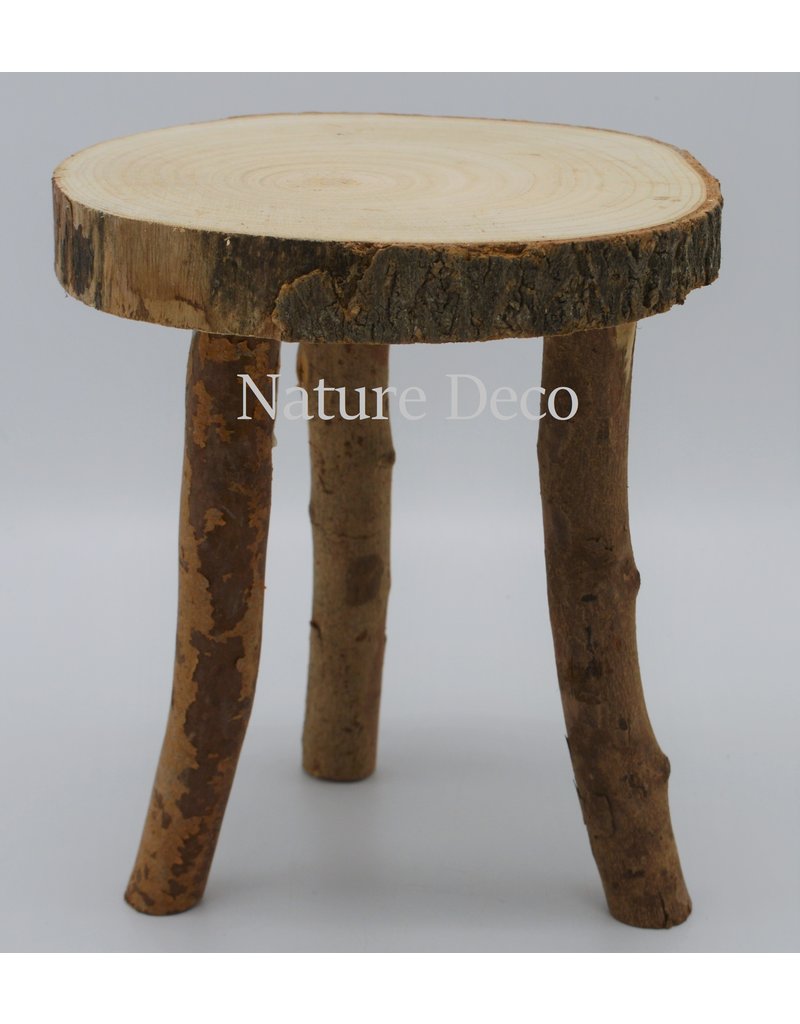 . Houten mini tafel - stolpvoet 20x20 cm