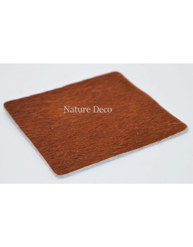 . Cow hide coaster square 9,5cm