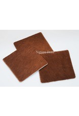 . Cow hide coaster square 9,5cm