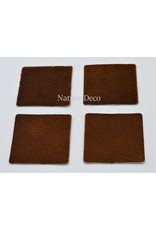 . Cow hide coaster square 9,5cm