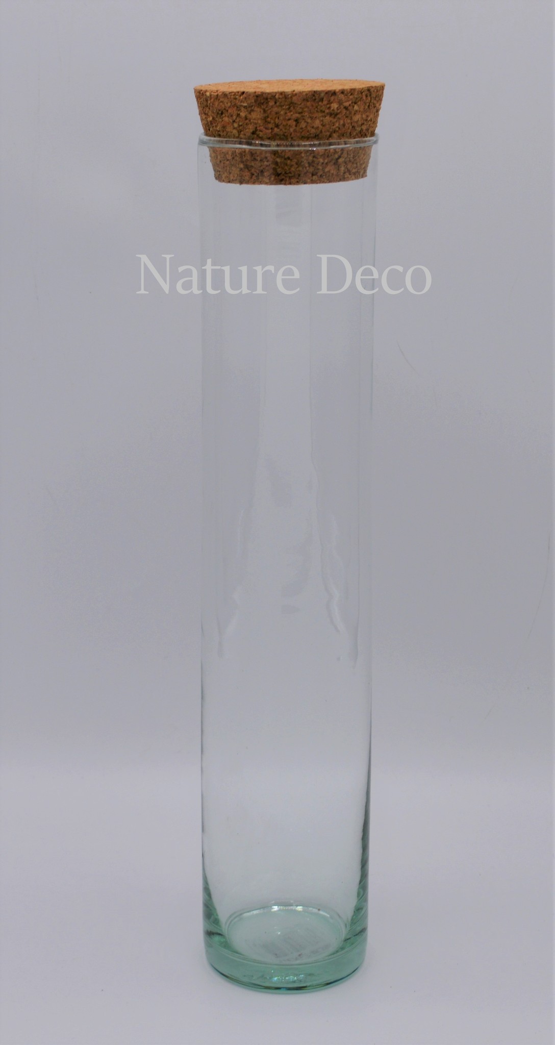 Actuator grijs Verlichten Cilinder glas XXL 30cm stolp/buis - Nature Deco