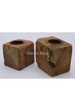 . Wooden tea light holder