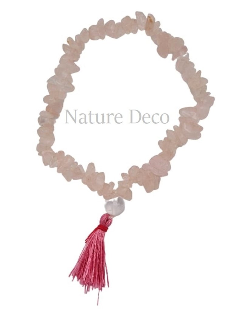 . Bracelet Rose quartz with floss