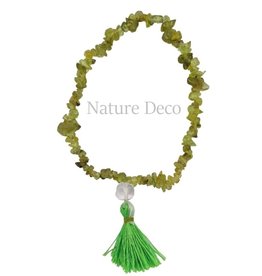 . Bracelet Peridot with floss