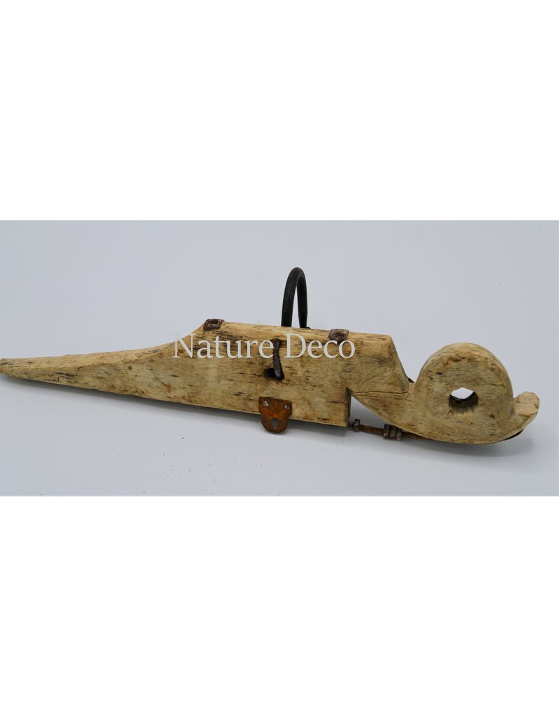 . Coat hook wood/iron