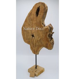 Wooden disc on stand