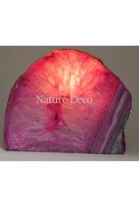 . Agate tea light holder tea light holder 8-10cm high Pink