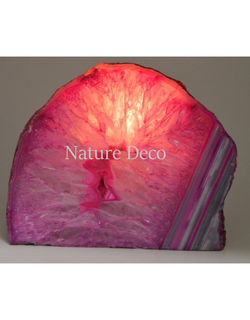 . Agate tea light holder tea light holder 8-10cm high Pink