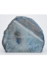 . Agate tea light holder tea light holder 8-10cm high Blue