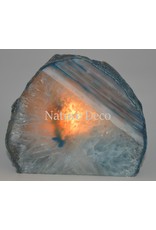 . Agate tea light holder tea light holder 8-10cm high Blue