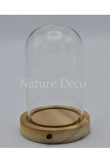 Nature Deco Glass dome blanco wood LED 10x15,5cm OFFER PRICE!