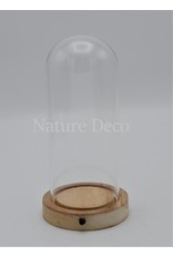 Nature Deco Glass dome blanco wood LED 10x20,5cm OFFER PRICE!