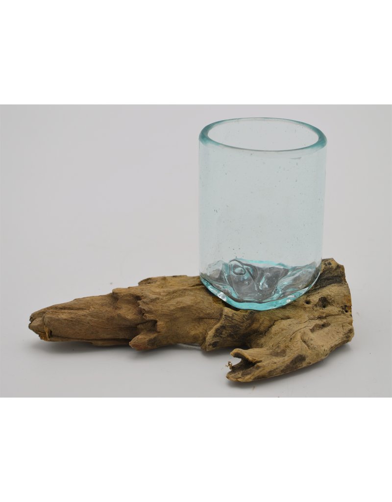 . Glas op hout  rond s